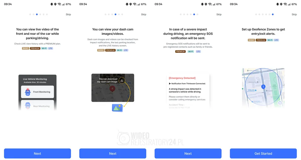 aplikacja mobilna thinkware connected